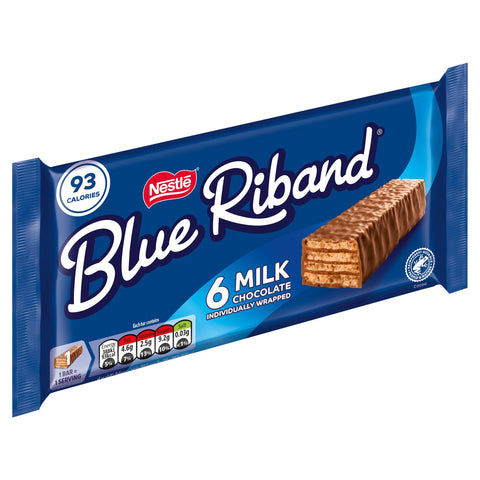 Blue Riband Wafer Biscuit Bar 6 Pack Multipack 108g