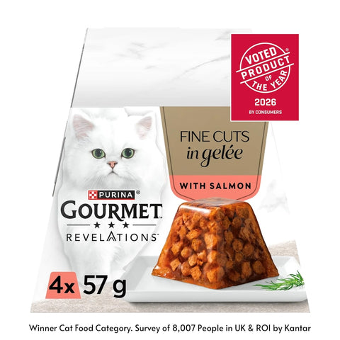 Gourmet Revelations Gelee Salmon in Jelly Wet Cat Food 4x57g