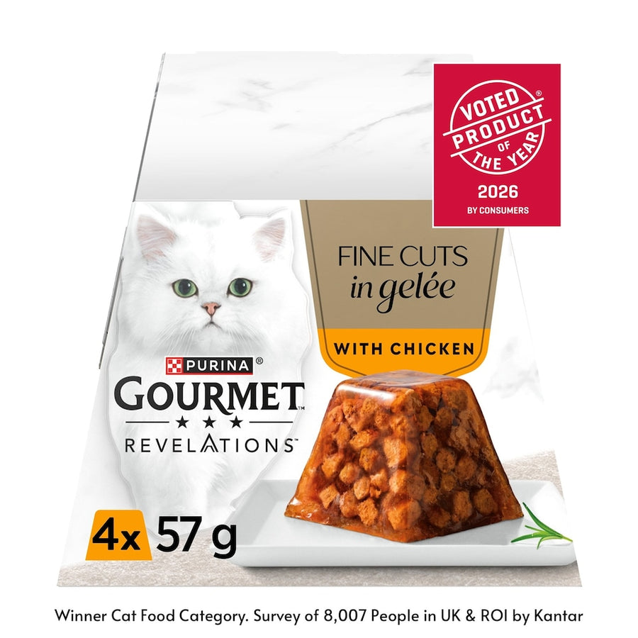 Gourmet Revelations Gelee Chicken in Jelly Wet Cat Food 4x57g