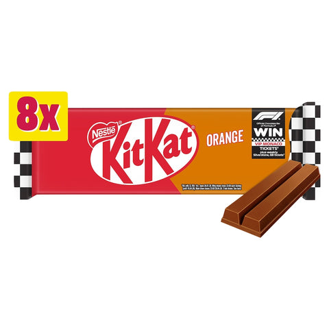 KitKat 2 Finger Orange Chocolate Biscuit Bar 8 Pack Multipack 165.6g
