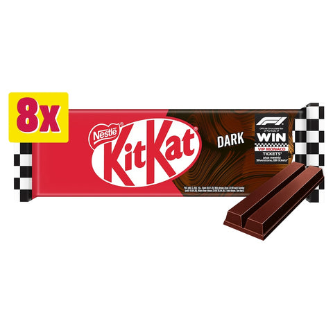 KitKat 2 Finger Dark Chocolate Biscuit Bar 8 Pack Multipack 165.6g