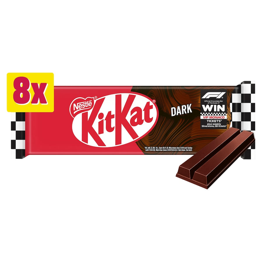 KitKat 2 Finger Dark Chocolate Biscuit Bar 8 Pack Multipack 165.6g