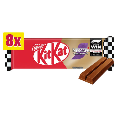 KitKat 2 Finger Mocha Flavour Chocolate Biscuit Bars 8 Pack Multipack 165.6g