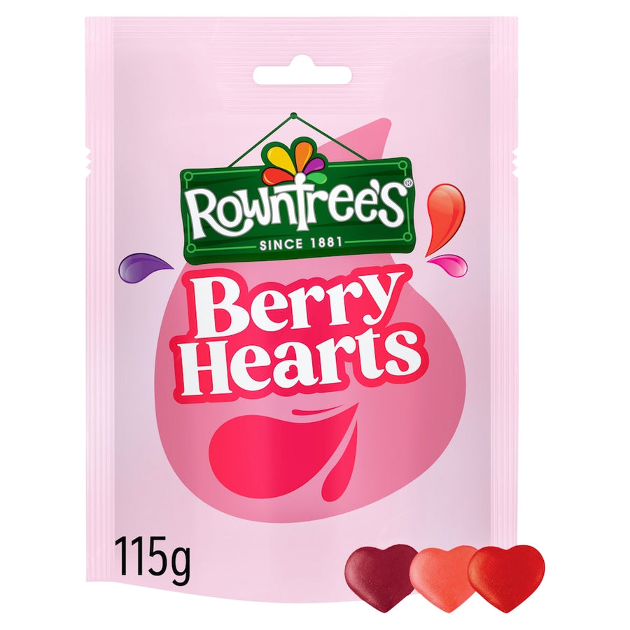 Rowntree's Berry Hearts Sweets Sharing Bag 115g