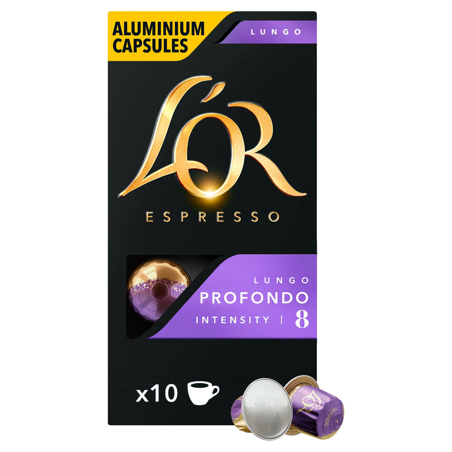 Lor. Espresso Lungo Profondo Coffee Capsules x10 Intensity 8 52g