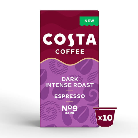 Costa Coffee Dark Intense Roast Coffee Capsules 10 Pack 52g