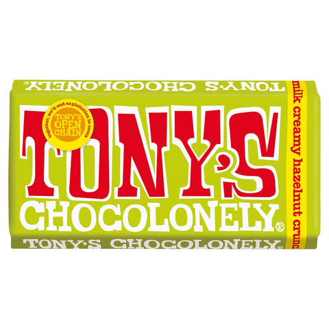 Tony's Chocolonely Milk Chocolate Creamy Hazelnut Crunch 180G