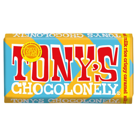 Tonys Chocolonely Milk Chocolate Rice Crisp Caramel 180g