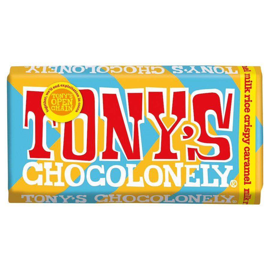 Tonys Chocolonely Milk Chocolate Rice Crisp Caramel 180g