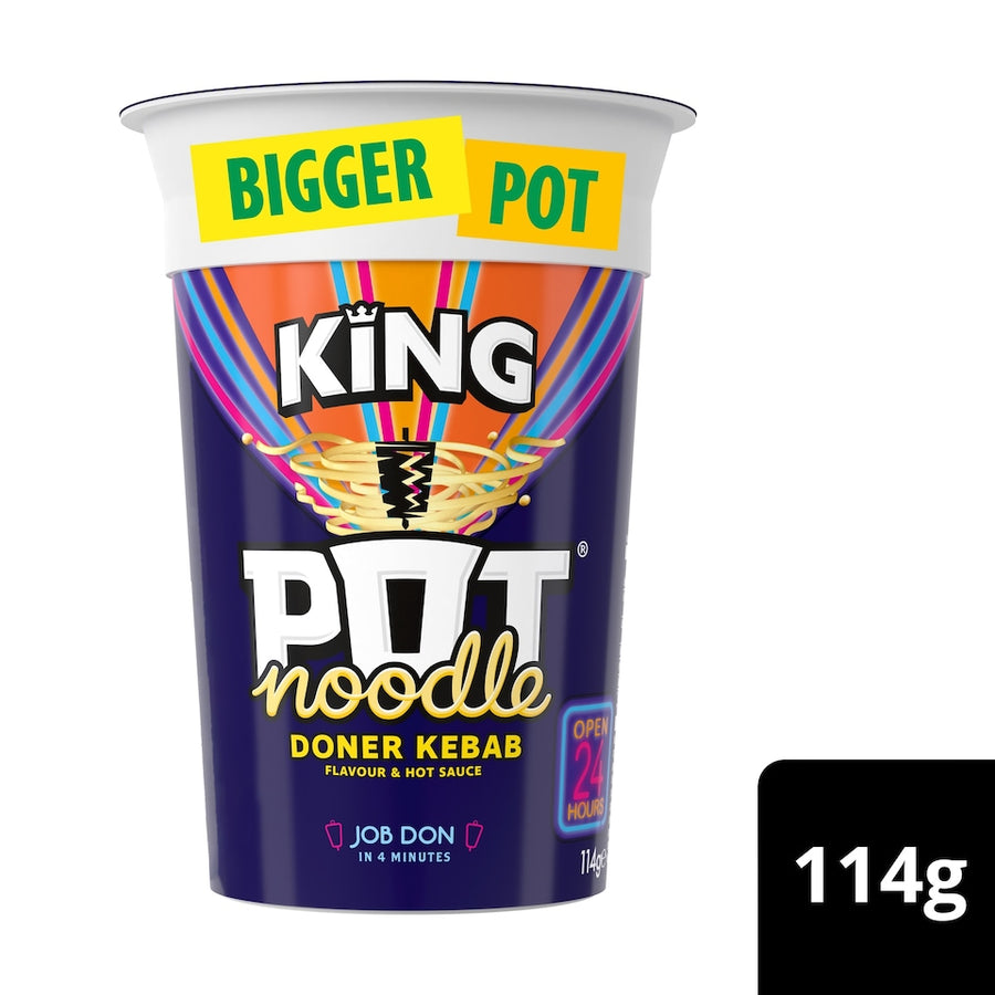 Pot Noodle Doner Kebab Instant Noodles King Pot 114g