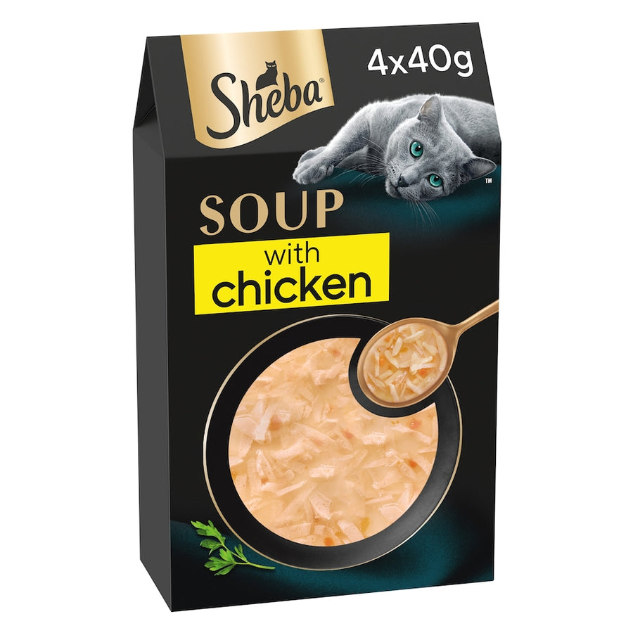 Sheba Classics Cat Food Soup Pouches Chicken Fillet 4x40g