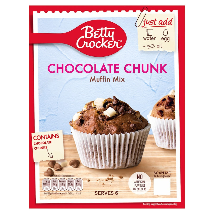 Betty Crocker Chocolate Chunk Muffin Mix 335G