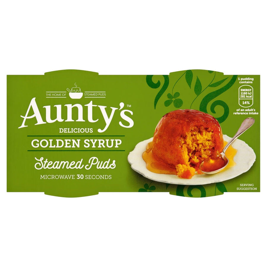 Auntys Golden Syrup Steamed Puddings 2 X 95G