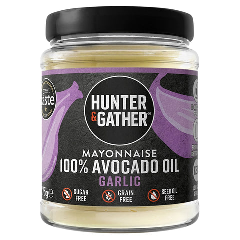 Hunter & Gather Avocado Oil Mayonnaise Garlic 175g