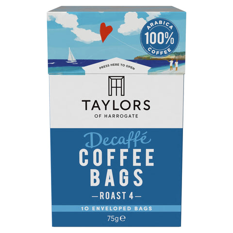 Taylors Decaffe Coffee Bags 10 Pack 75G