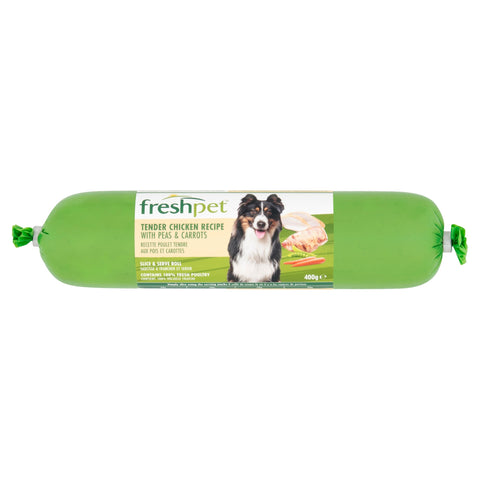 Freshpet Tender Chicken with Peas & Carrots Fresh Dog Food Roll 400g