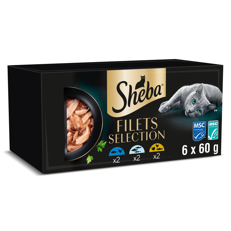 Sheba Cat Food Fillets Selection 6x60g