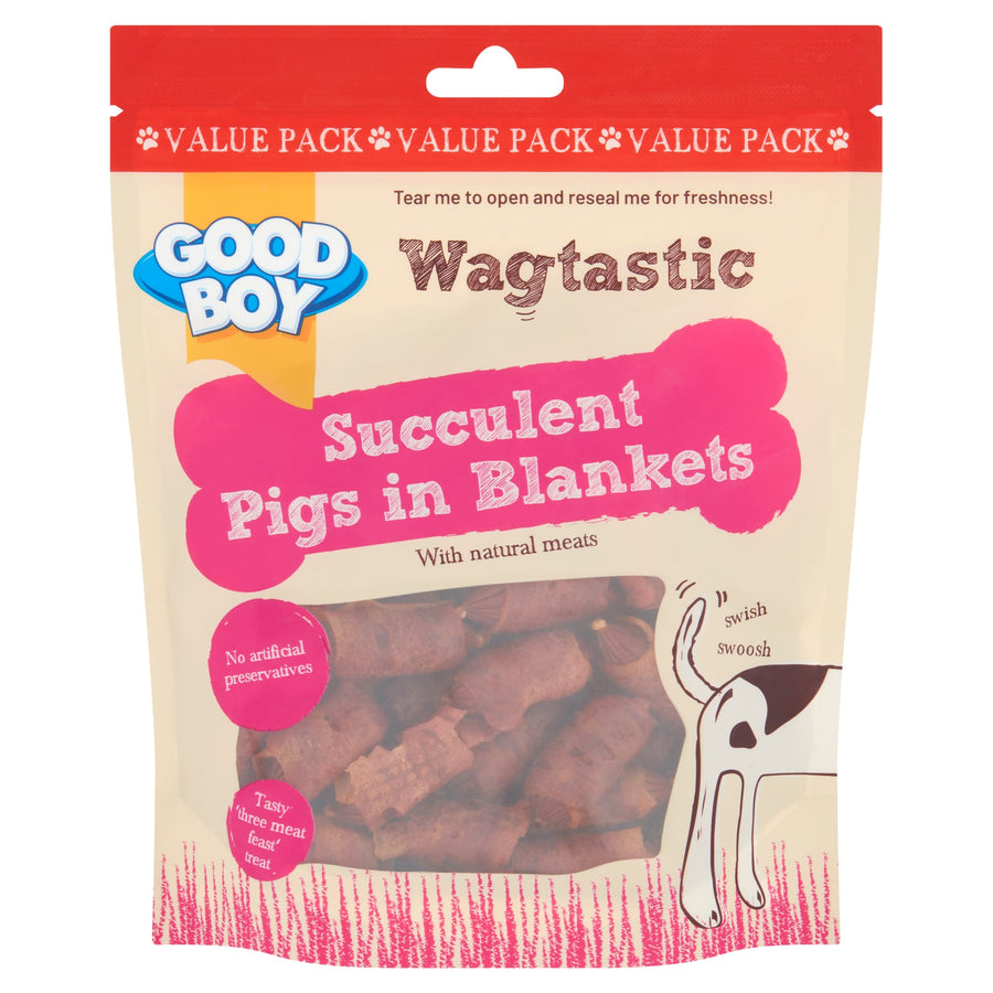Good Boy Wagtastic Dog Treats Pigs in Blankets 280g