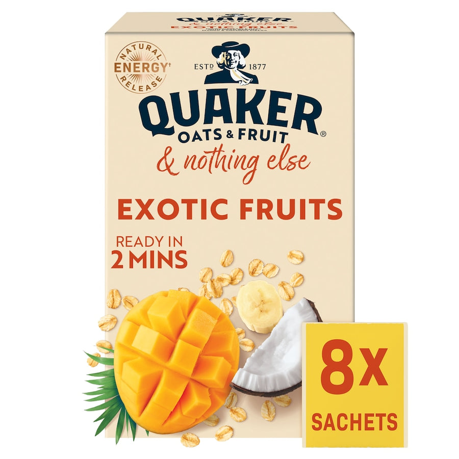 Quaker Oats Exotic Fruits & Nothing Else Porridge Sachets 8 x 33g