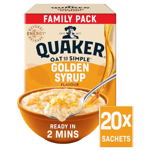 Quaker Oat So Simple Golden Syrup Porridge Sachets 20x36g