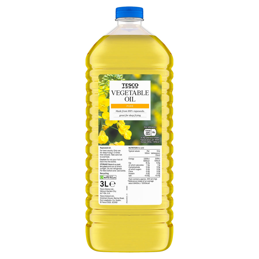 Tesco Pure Vegetable Oil 3L