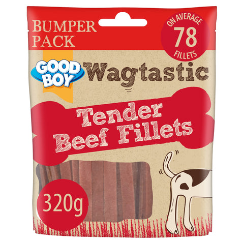 Good Boy Wagtastic Dog Treats Beef Fillets 320g