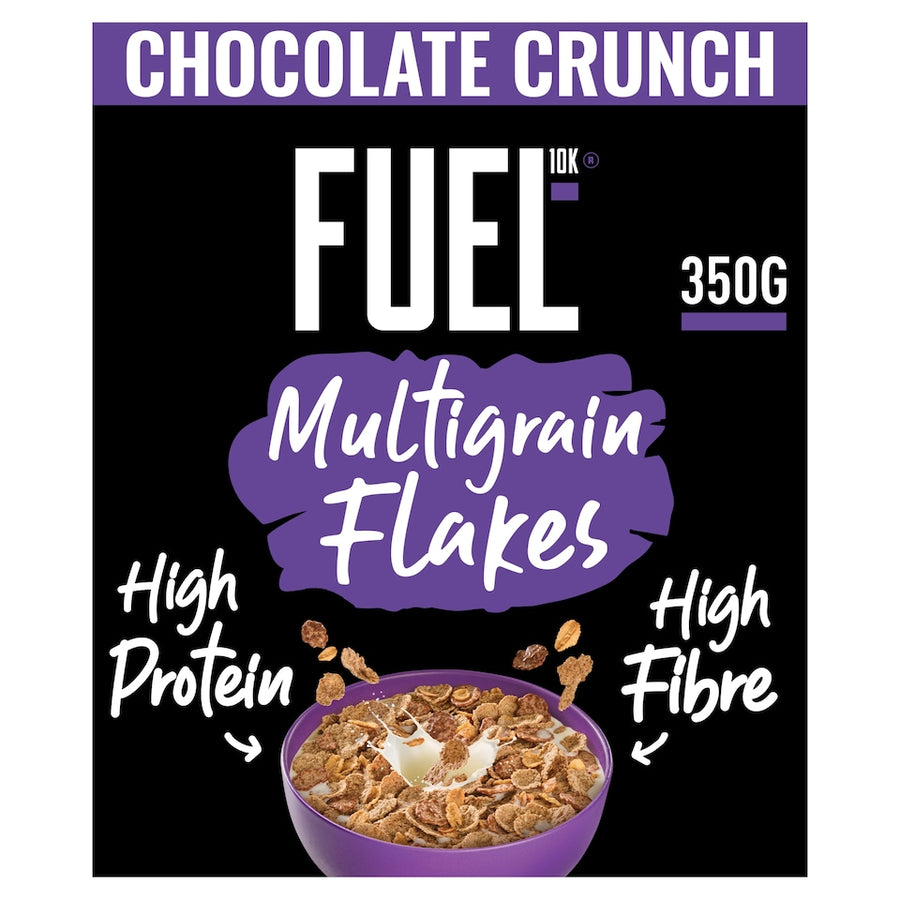 FUEL10K Chocolate Multigrain Flakes High Protein Breakfast Cereal 350g