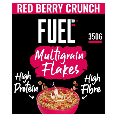 FUEL10K Red Berry Multigrain Flakes High Protein Breakfast Cereal 350g