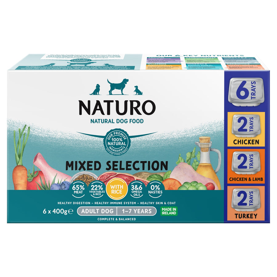 Naturo Adult Variety Dog Food Tray 6X400g