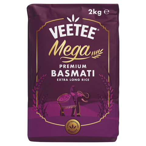 Veetee Mega Premium Basmati Extra Long Rice 2kg