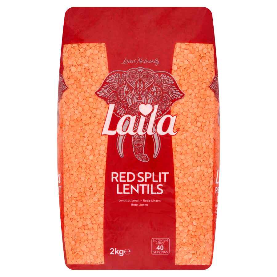 Laila Red Split Lentils 2Kg