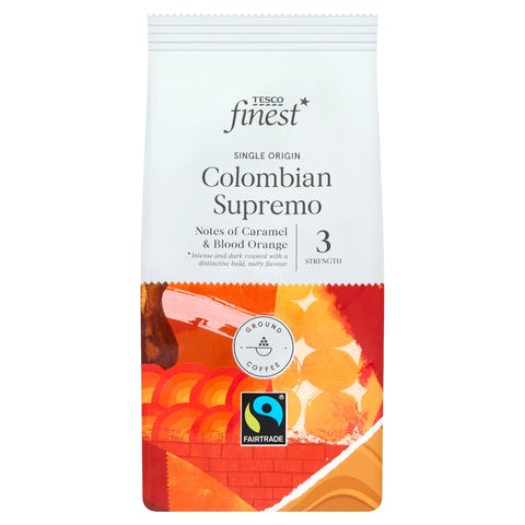 Tesco Finest Fair Trade Colombian Supremo Ground Coffee 227G