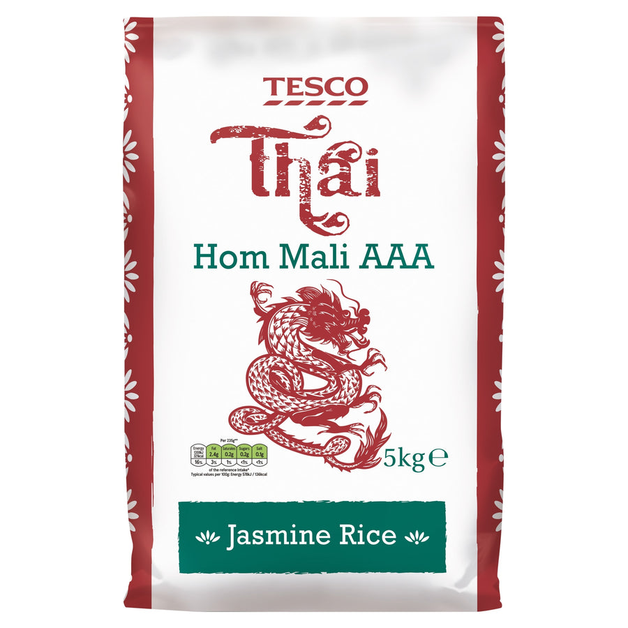 Tesco Thai Hom Mali Aaa Jasmine Fragrant Rice 5Kg