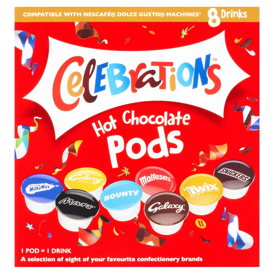 Celebrations Hot Chocolate Pods 8 Pack 122G