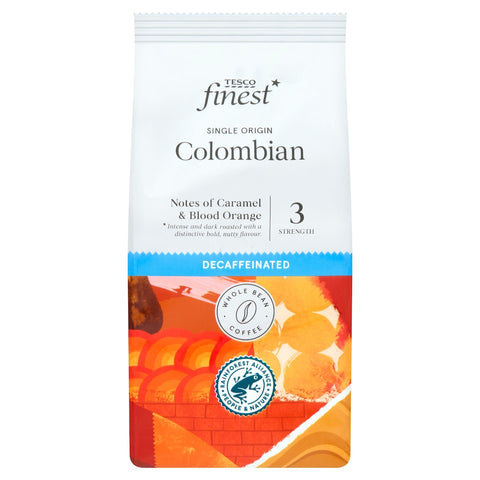 Tesco Finest Decaffeinated Colombian Coffee Beans 227G