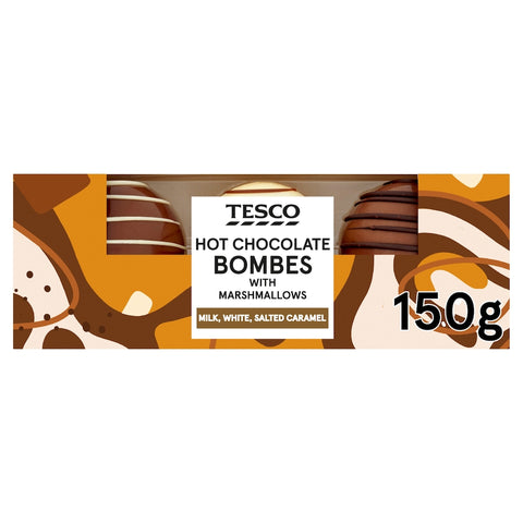 Tesco Hot Chocolate Bombes Selection with Mini Marshmallows 150g
