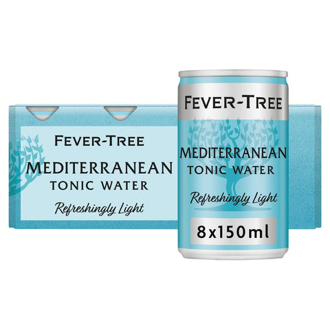Fever Tree Light Mediterranean Tonic Water Cans 8X150ml
