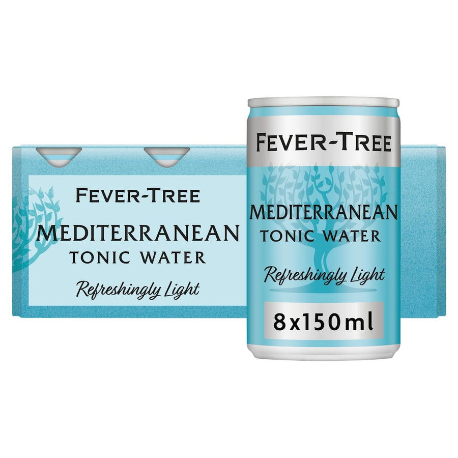 Fever Tree Light Mediterranean Tonic Water Cans 8X150ml