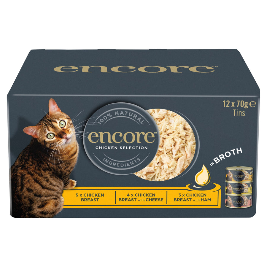 ENCORE CAT FOOD CHICKEN SELN TINS 12X70G