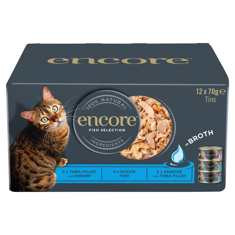 Encore Cat Food Fish Selection Tins 12X70g