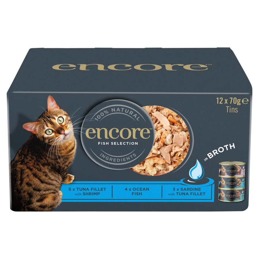 Encore Cat Food Fish Selection Tins 12X70g