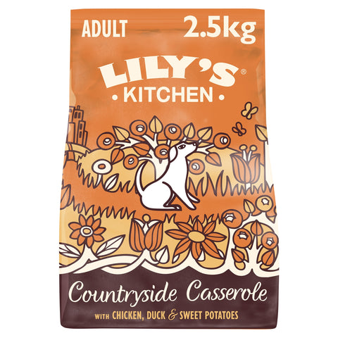 Lily's Kitchen Countryside Casserole with Chicken, Duck & Sweet Potatoes Dry Dog Food 2.5kg