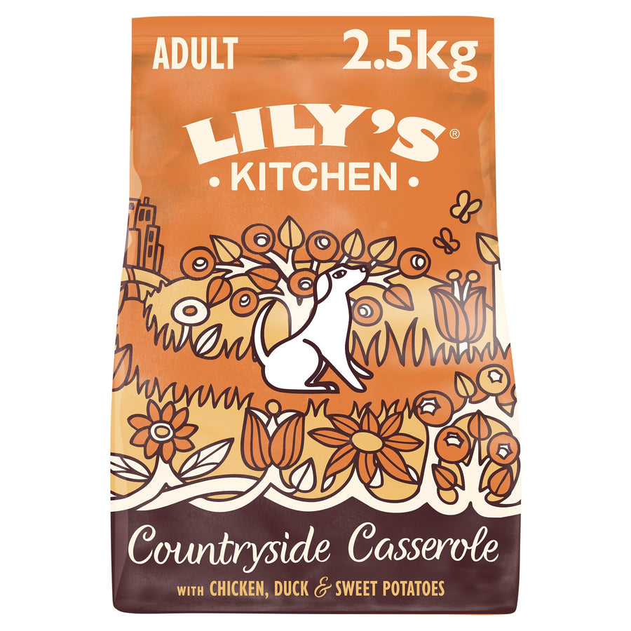 Lily's Kitchen Countryside Casserole with Chicken, Duck & Sweet Potatoes Dry Dog Food 2.5kg