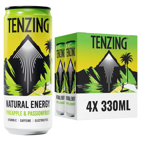 Tenzing Energy Drink Pineapple & Passion Fruit 4X330ml