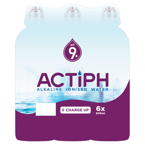 Actiph Alkaline Ionised Water 6X600ml