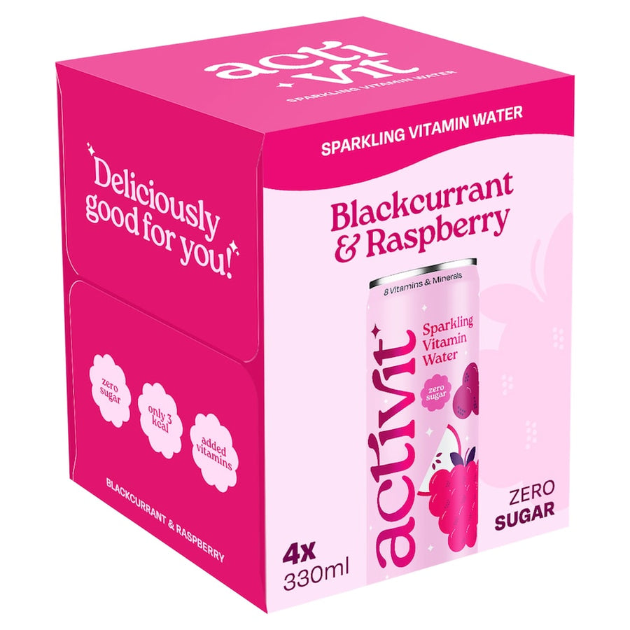 Activit Drink Blackcurrant Apple & Raspberry 4X330ml