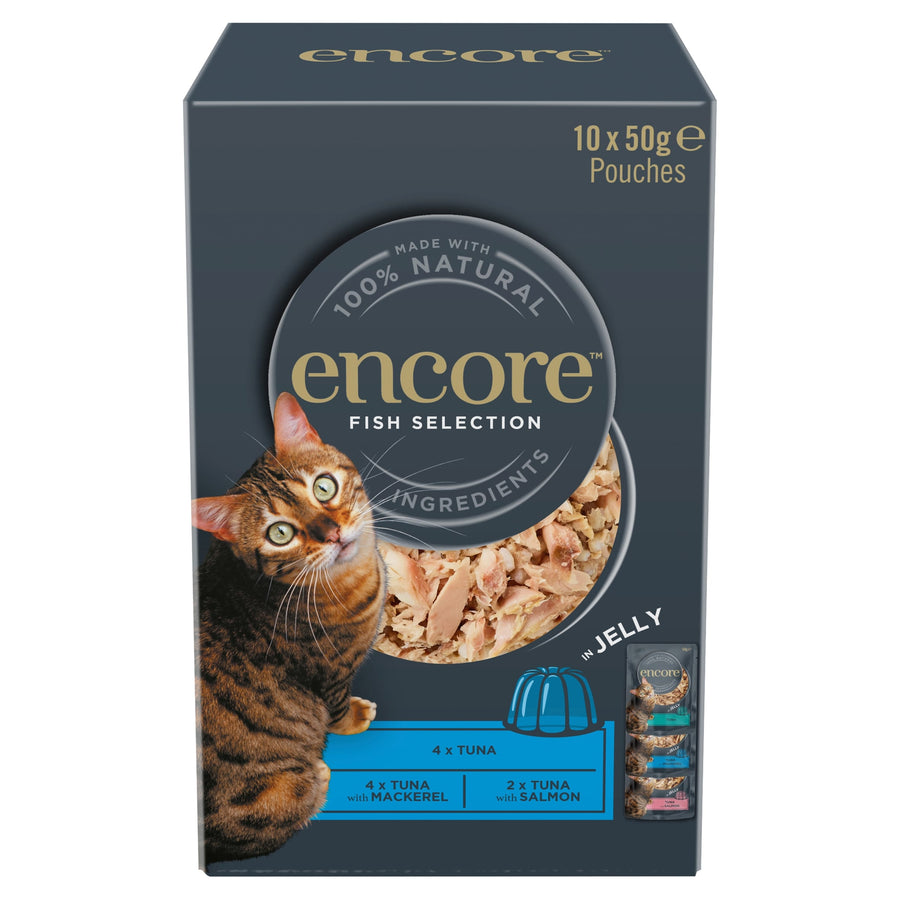 Encore Fish Selection In Jelly Cat Food 10 x 50g