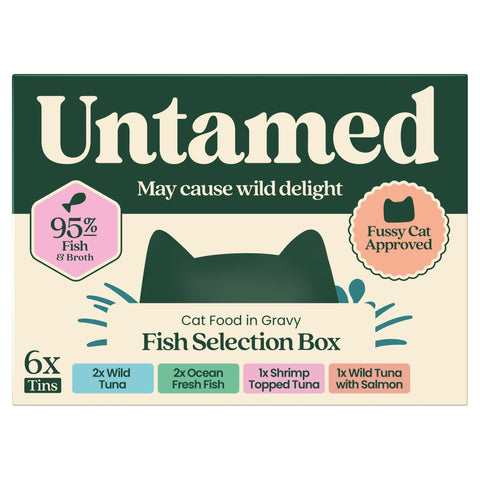 Untamed Fish Selection Box in Gravy Cat Food 6 x 75G