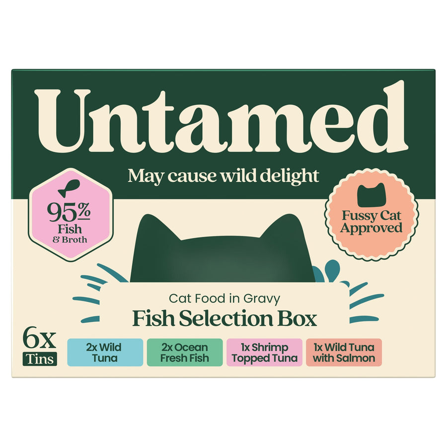 Untamed Fish Selection Box in Gravy Cat Food 6 x 75G