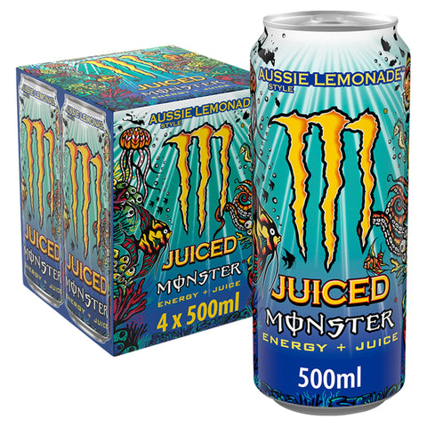 Monster Juiced Aussie Style Lemonade 4X500ml